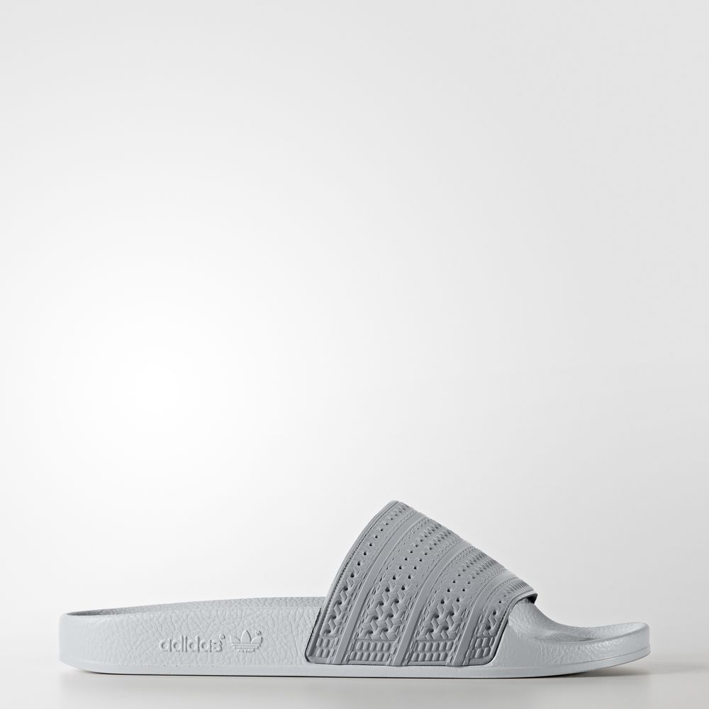 Adidas Adilette Slides - παντοφλες ανδρικα - Γκρι/Γκρι/Γκρι,Μέγεθος: EU 36 – 54 2/3 (419OFACX)